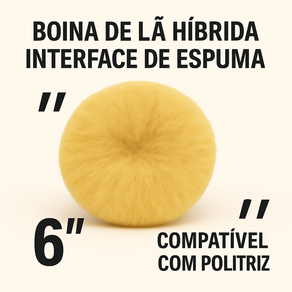 Boina de lã híbrida com interface de espuma 6"