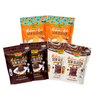 Mistura Para Bolo 2°Chocolate 2° Laranja 2° Brownie Sem Glúten Amafil 400g - 6 Unidades em Oferta na Shopee
