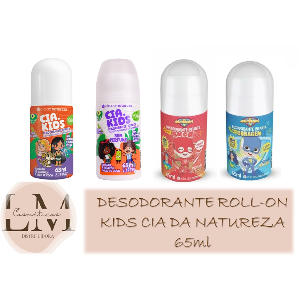 Desodorante Roll-on Infantil Cia da Natureza 65ml em Oferta na Shopee