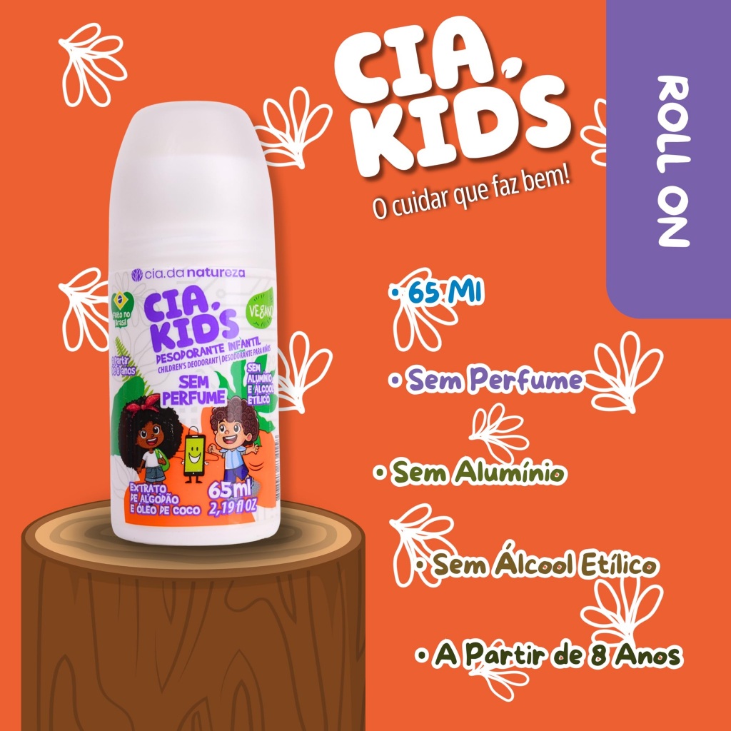Desodorante Roll-on Infantil Cia da Natureza 65ml