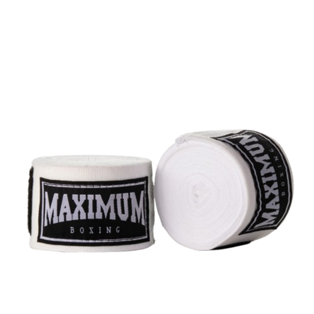 Bandagem para Muay Thai e Boxe Marca Maximum de 3 Metros e 5 Metros - Cor: Branca