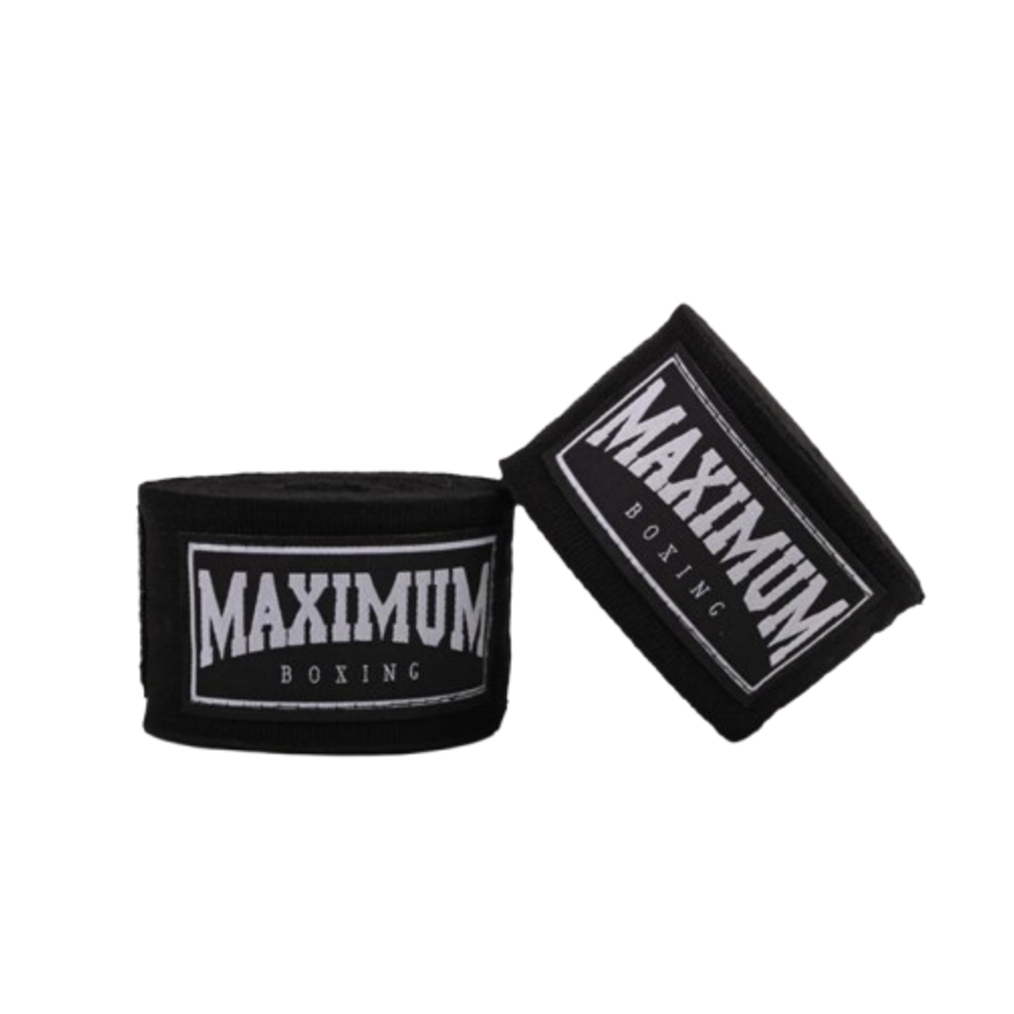 Bandagem para Muay Thai e Boxe Marca Maximum de 3 Metros e 5 Metros - Cor: Preta