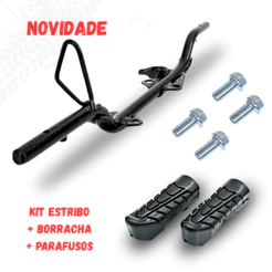 Estribo c/ Borrachas da Pedaleira + Parafusos Titan Fan 160 150 125