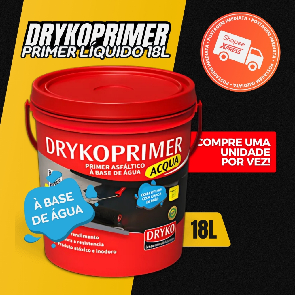 Primer Manta Liquida Asfáltico 18l Base Água - Dryko