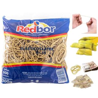 Elástico Super Resistente Bege Fino 500gr c/ 600 Unidades Nº18 Red bor Amarrar Dinheiro Pamonha em Oferta na Shopee
