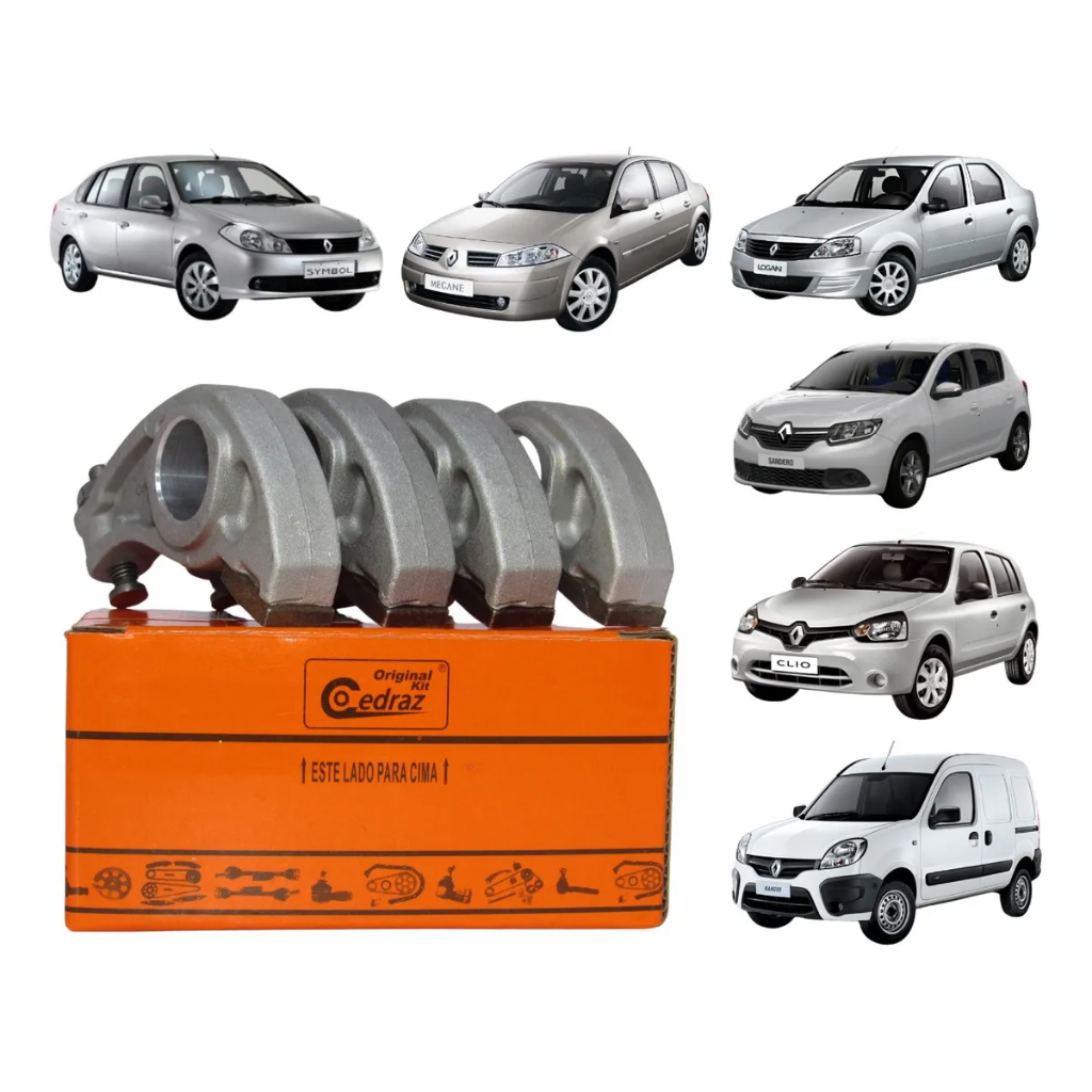 Jogo 4 Balancim De Válvula Renault Logan Sandero Clio Kangoo 1.6 8v K7M