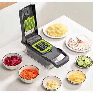 Fatiador de Legumes 16 em 1 Cortador Ralador Picador Multifuncional Cozinha com Lâminas Inox