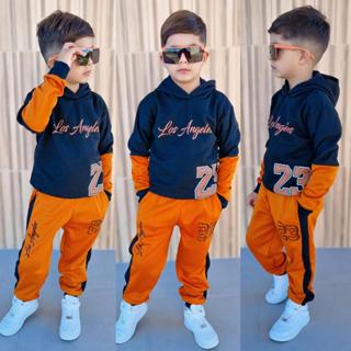 Conjunto Moletom Infantil Menino Moda Inverno 2025 Estiloso e Quentinho em Oferta na Shopee
