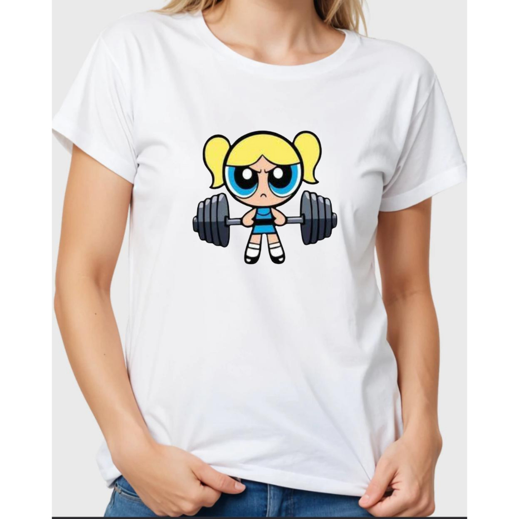 CAMISETA SUPER PODEROSAS - LINDINHA NA ACADEMIA- UNISSEX - FEMININA - MASCULINA