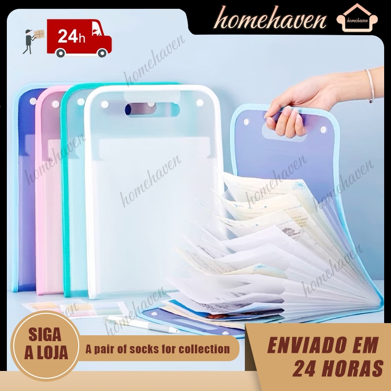 Pasta Sanfonada 12 Divisorias A4 Line Dello Papelaria Material Escolar