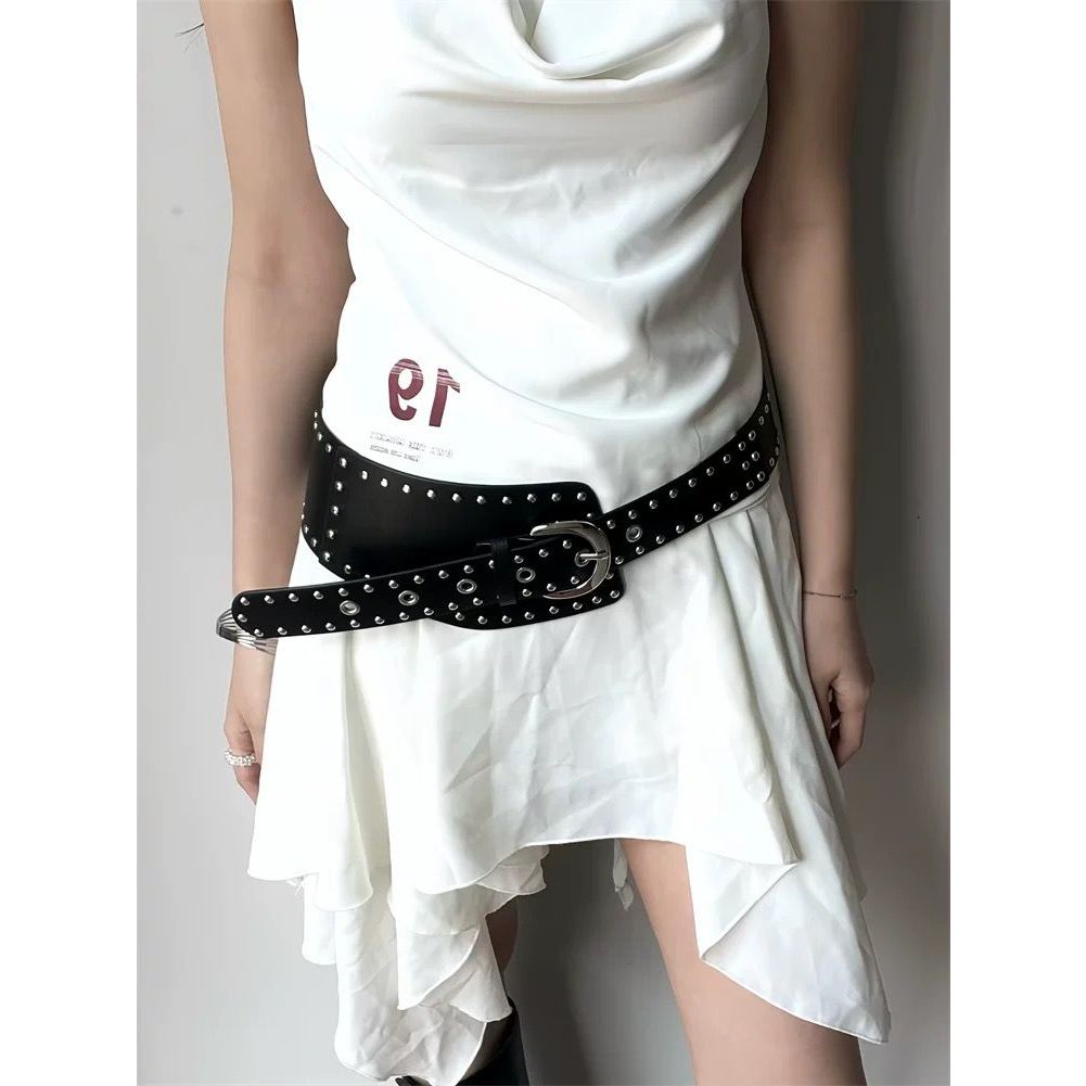 Cinto Feminino Largo Tachinhas E Fivela Metal Prata Cowboy Cowgirl Grande em Oferta na Shopee