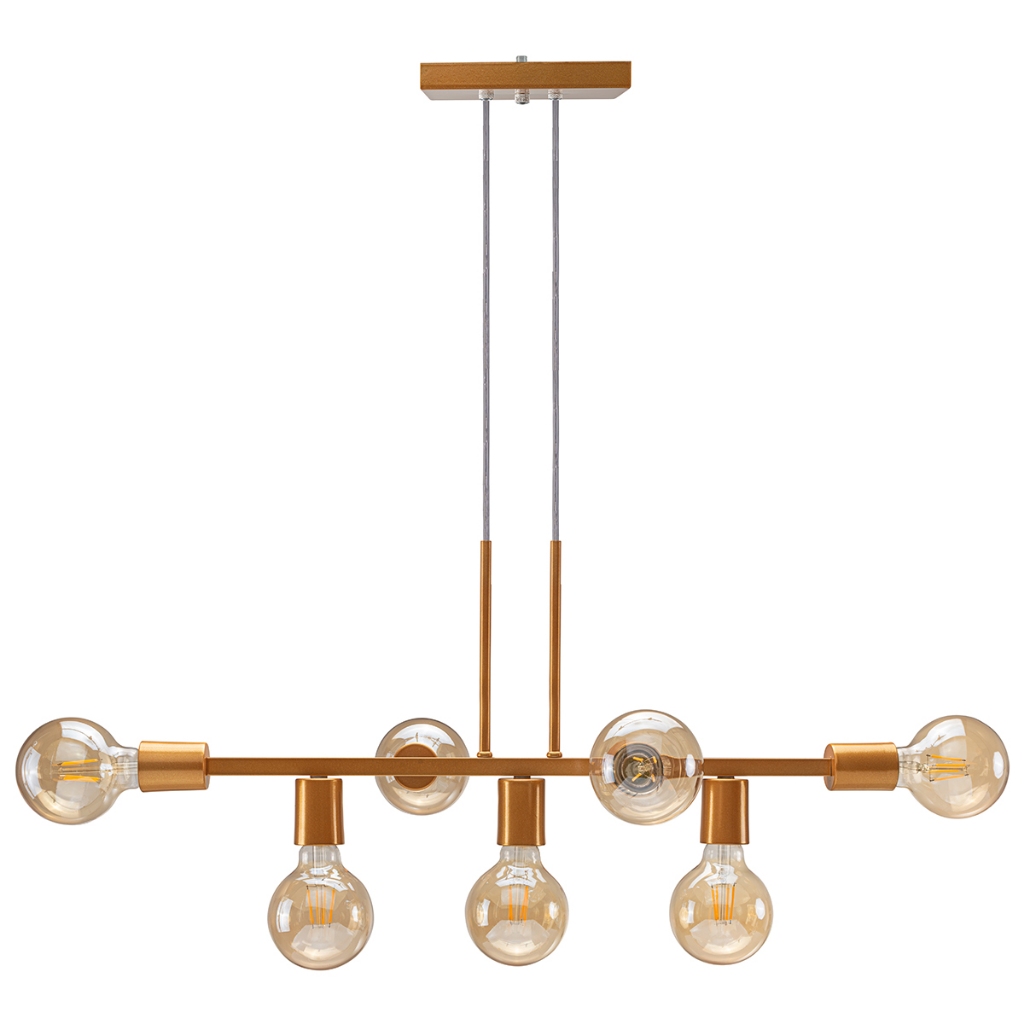 Luminária de teto Pendente Rubis para 7 Lâmpadas 68cm moderno industrial (Estilo Jabuticab...