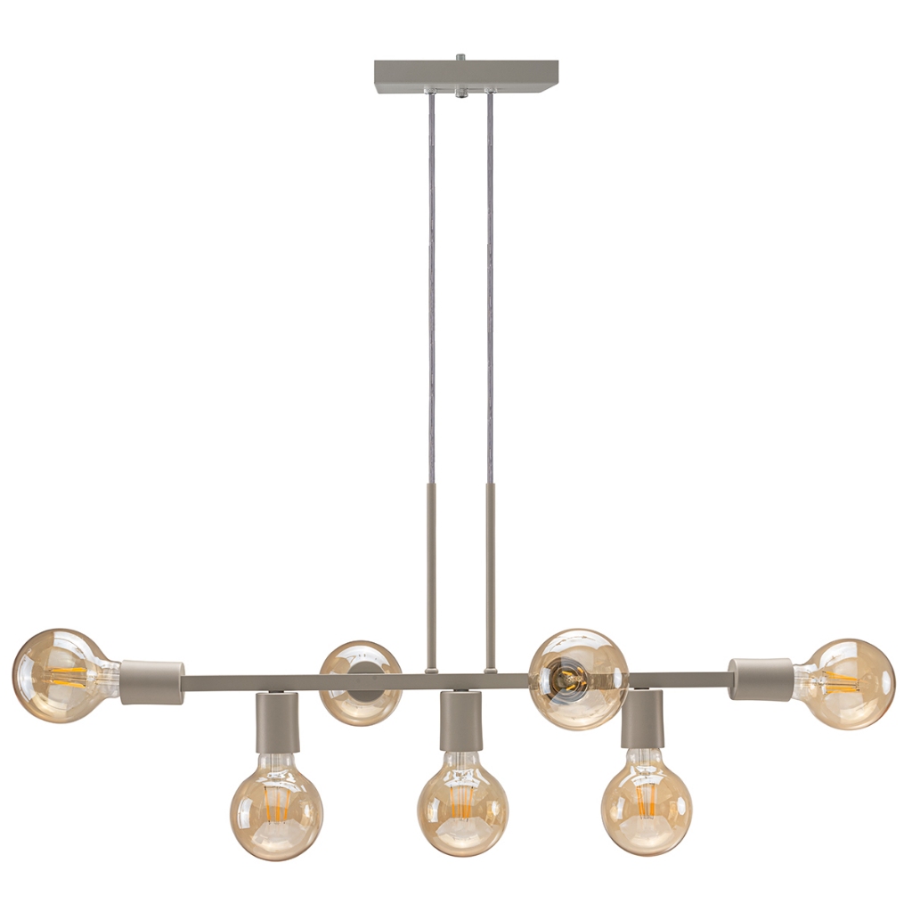 Pendente Lustre Rubis  7 Lampadas para sala salão cozinha e comercio 68cm (Estilo Jabutica...