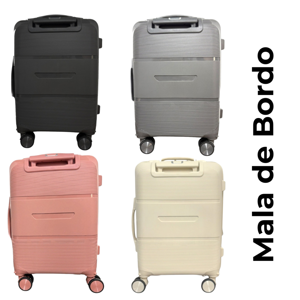 Mala De Viagem Bordo Abs Com Rodinhas 360 Graus Cadeado Flat - Sonatta
