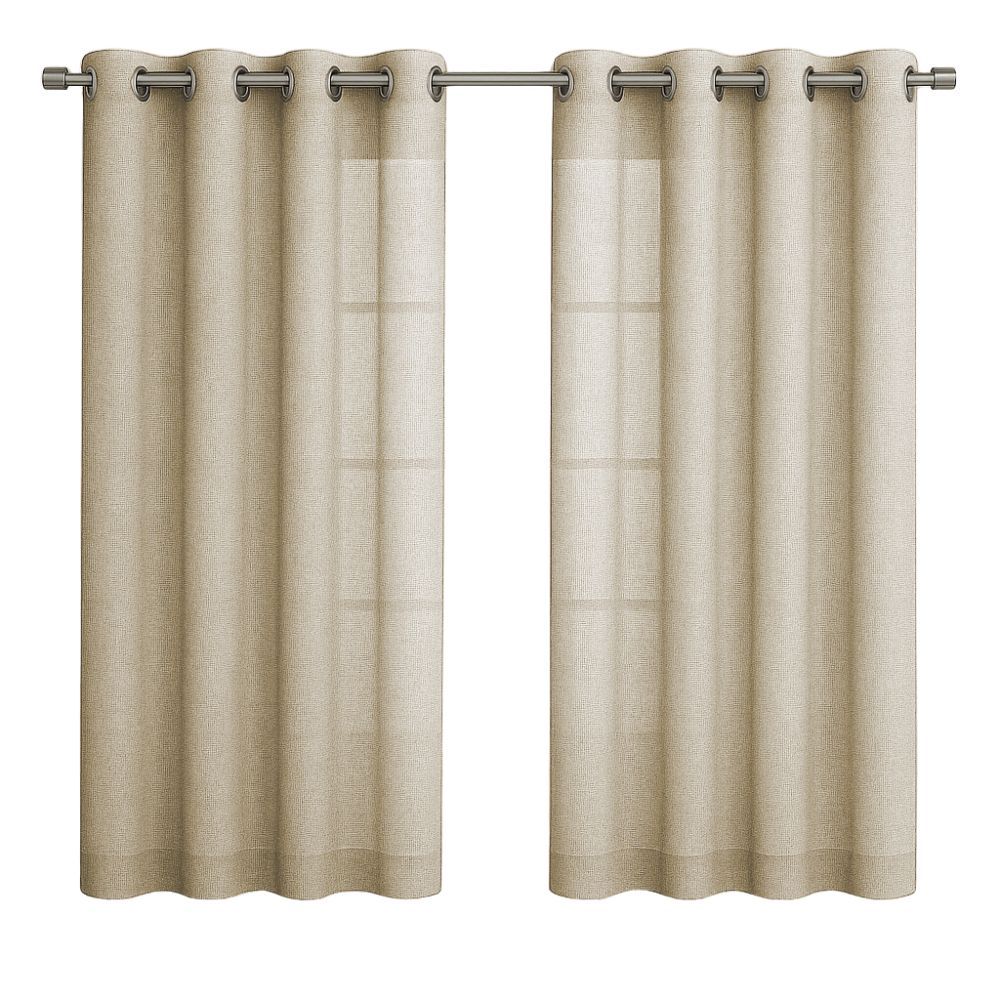 Cortina Rústica Texturizada 3,00m x 1,60m De Linho Natural Para Sala Quarto Decoração Moderna Elegante Varias Cores