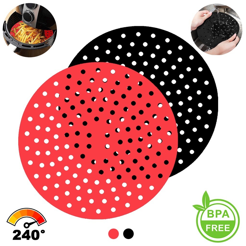 Forro Tapete em Silicone Redondo Anti-Aderente Para Air Frye Fritadeira Elétrica Fogão de Indução 19cm em Oferta na Shopee