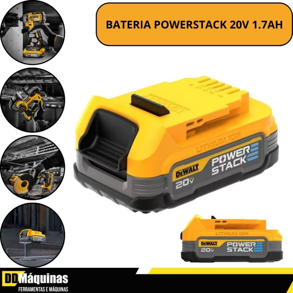 Bateria Powerstack Max Compact 20V - Dewalt em Oferta na Shopee