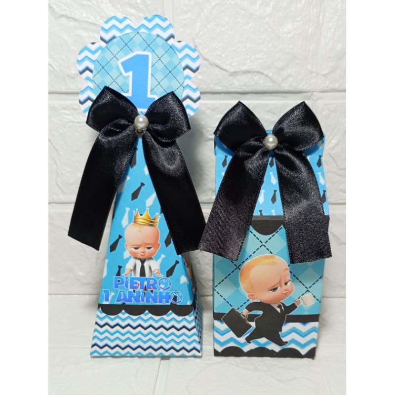Peguei e Monte Caixinhas Poderoso Chefinho/ lembrancinhas Personalizadas para festas, caixinhas de aniversário.