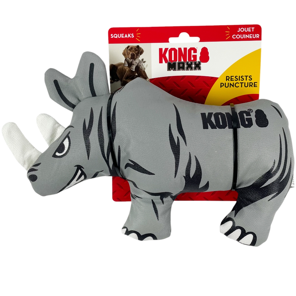 Brinquedo Kong Maxx Pelúcia Rinoceronte Para Cachorro Grande
