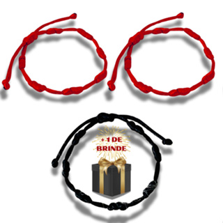 Kit 2 Pulseiras +1 De Brinde 7 Nós Kabbalah em Oferta na Shopee