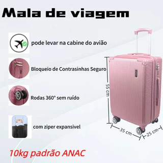Mala de bordo com rodas 360 graus