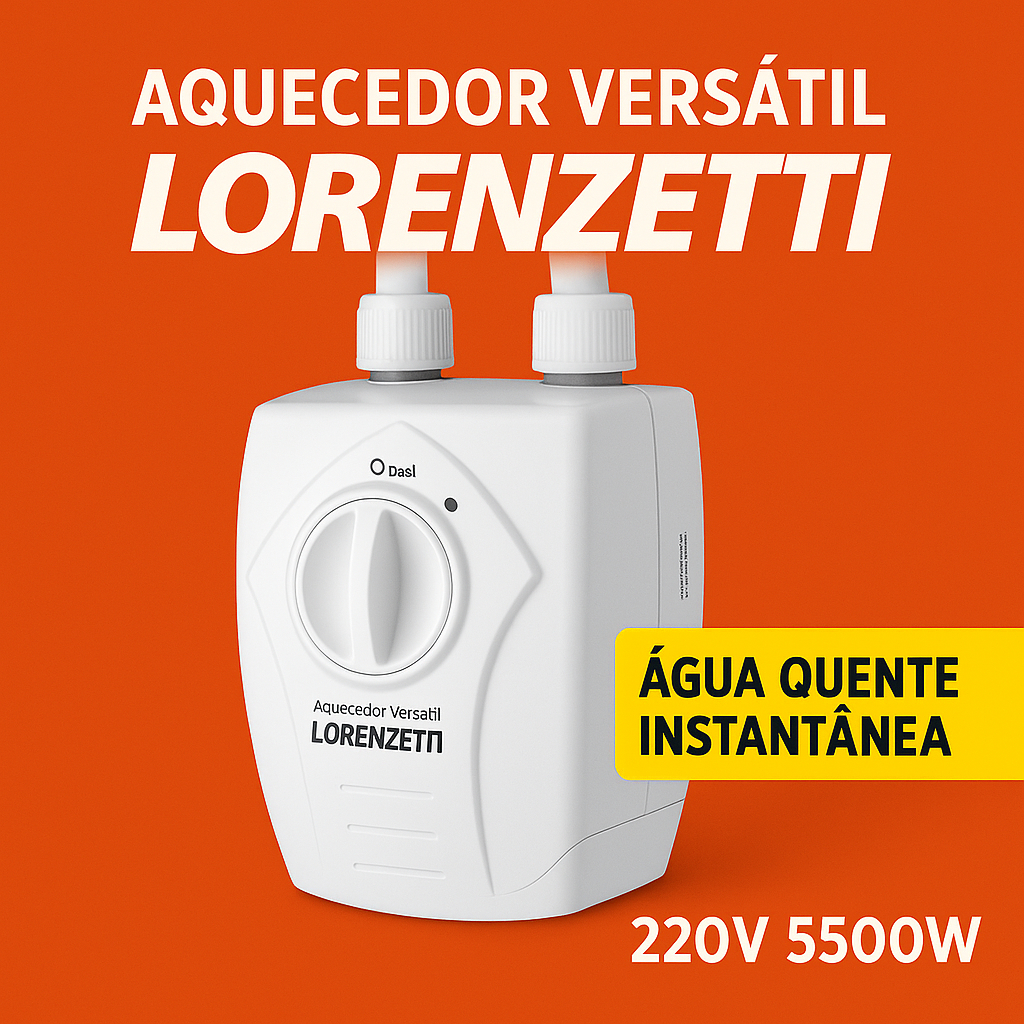 Aquecedor Elétrico Lorenzetti Versátil 127V/220V Água Quente Para Pia Torneira Cozinha Banheiro