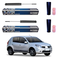 PAR AMORTECEDOR TRASEIRO SANDERO 2007 A 2014 NAKATA + KIT