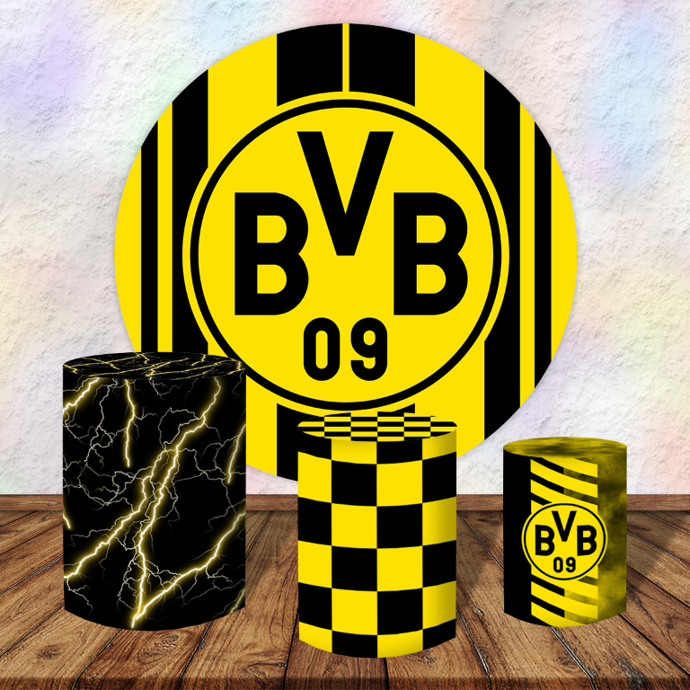 Borussia Dortmund + kit Painel redondo 1.5m (capa) + 3 capas de cilindros