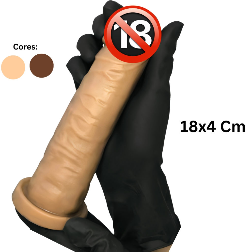 Pinto de Borracha Realista Maciço 18x4 Cm Dildo Consolo Macio em Oferta na Shopee