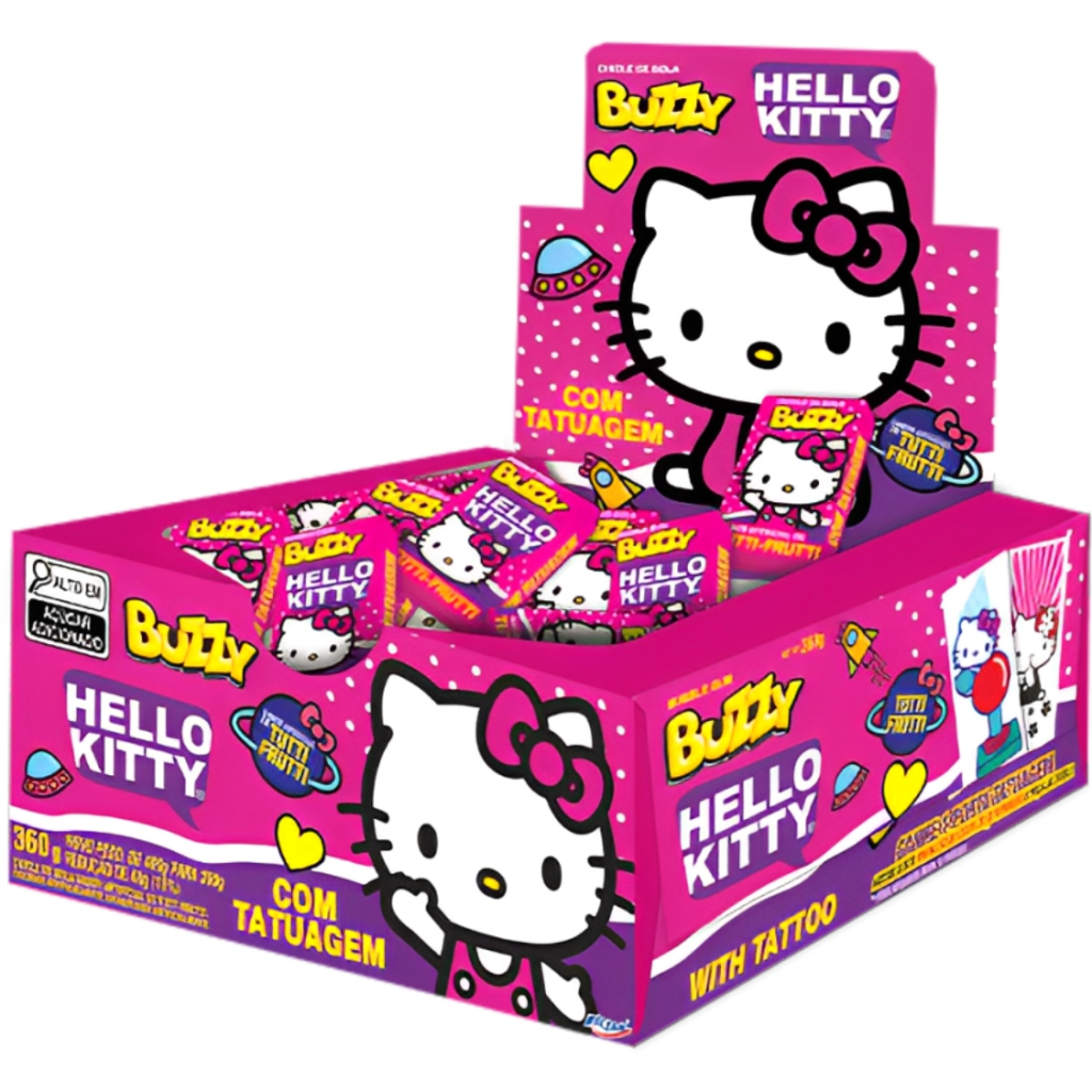 Kit 1 Pacote de Balas e 2 Chiclete Hello Kitty - Riclan
