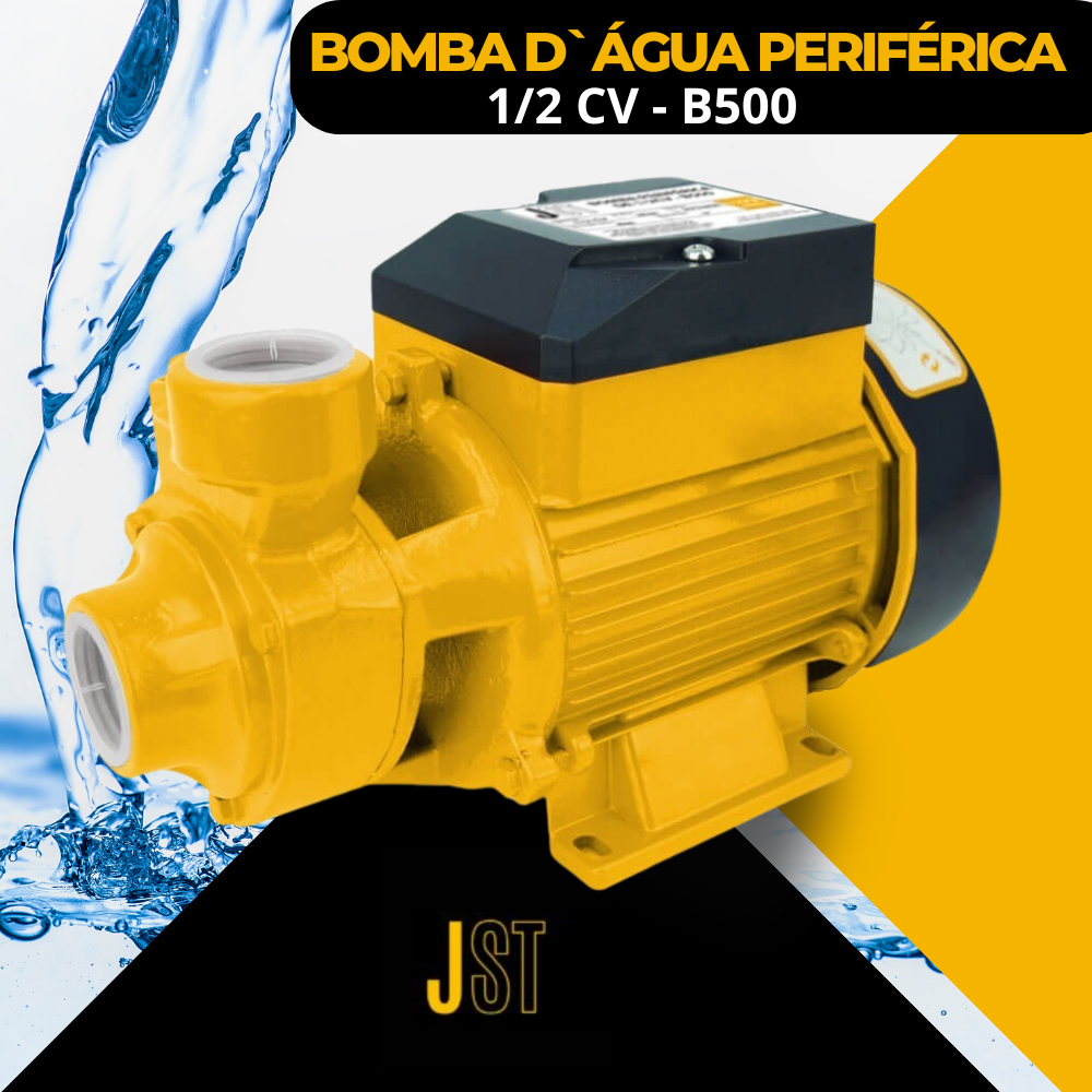 Bomba D'água Periférica JST B500 1/2 CV 127V 33 L/min Altura 26m Silenciosa