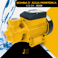 Bomba D'água Periférica JST B500 1/2 CV 127V 33 L/min 26m Silenciosa