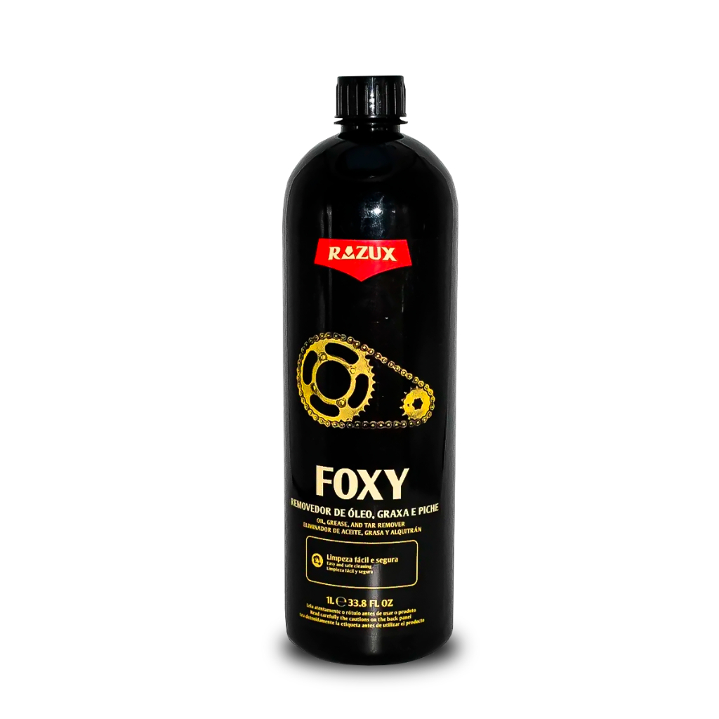 Removedor De Graxa Oléo E Piche Limpa Corrente Foxy Razux 1l em Oferta na Shopee
