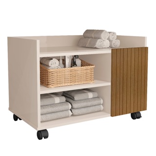Gabinete Multiuso com Rodízios e Gaveta  Ideal armário para Banheiro suporte moderno em Oferta na Shopee