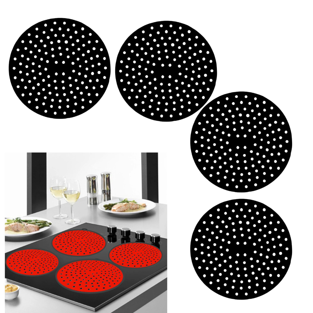 Kit com 2/4/5 Protetor de Silicone para Fogão de Indução Tapete Almofada para Fogão de Indução em Oferta na Shopee