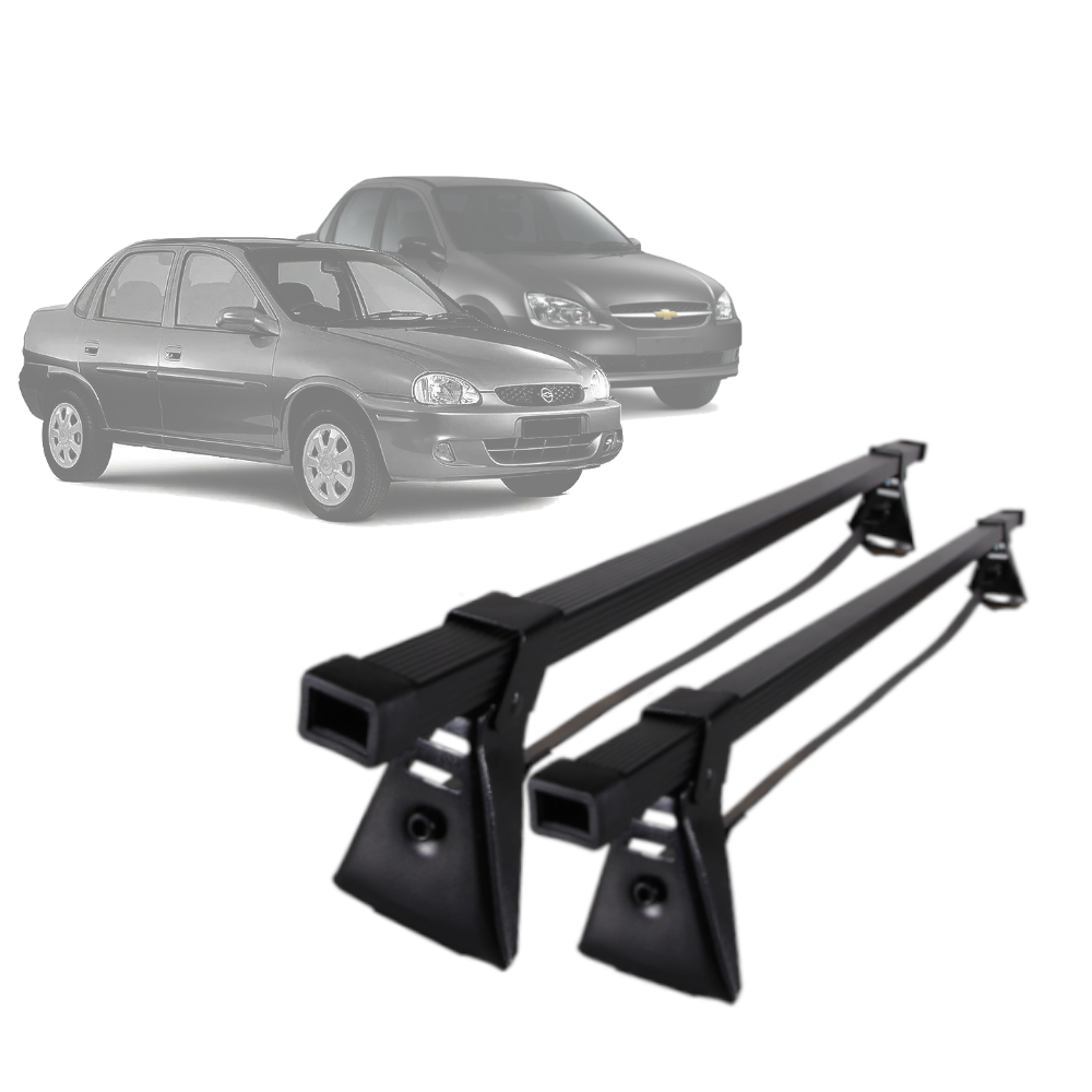 Rack Bagageiro de Teto Aço Chevrolet Corsa Sedan e Classic 1994 A 2016 Reforçado 60 KG Steel Racks