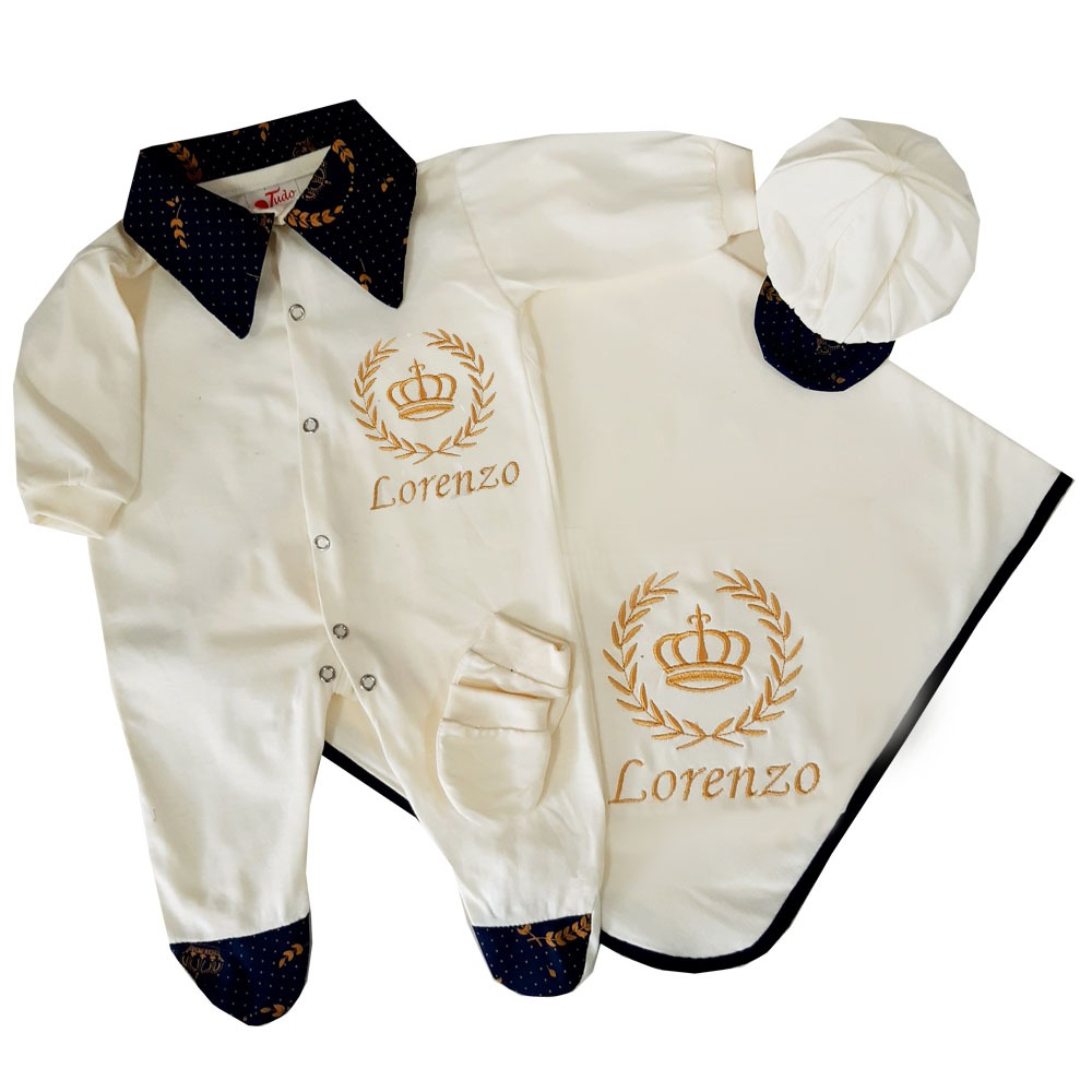 Saída Maternidade Menino Príncipe com Nome Personalizado em Oferta na Shopee