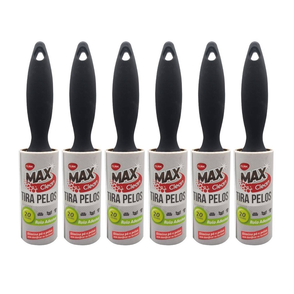 Rolo Tira Pelos Pó Roupas Kit 1, 3 5 unidades 20 Folhas cada Adesivas Reutili...
