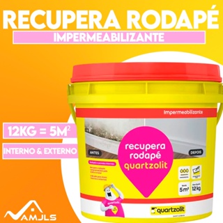 Impermeabiliza Recupera Rodapé Argamassa Quartzolit 12kg em Oferta na Shopee