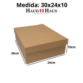 Kit c/ 25 Caixas de Papelão Parda 30x24x10 – Perfeita para Presentes e Lembranças em Oferta na Shopee