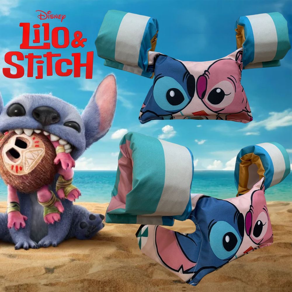 Bóia Colete salva vidas Infantil De Braço Estampado Menino Menina não fura Lilo e Stitch Angel
