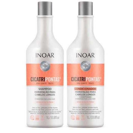Kit Shampoo + Condicionador de Recontrução Cicatripontas Inoar - 1L