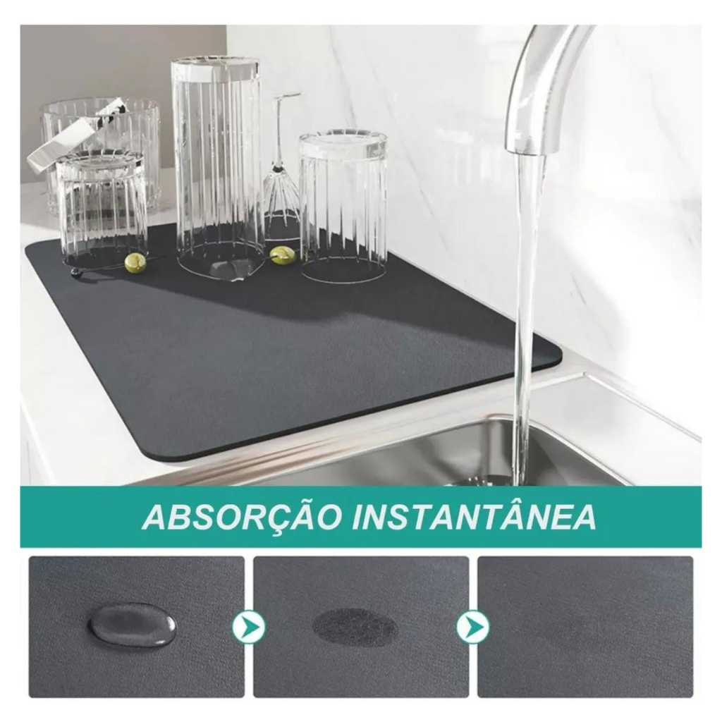 Tapete Escorredor de Louça Super absorvente 30x40CM Dobrável Aparador de Louça em Oferta na Shopee