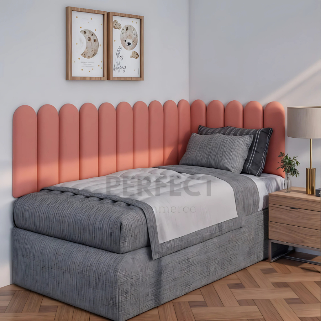 Placas de Cabeceiras Nuvem em L Adesiva Estofada para Cama de Solteiro 60x20 em Oferta na Shopee