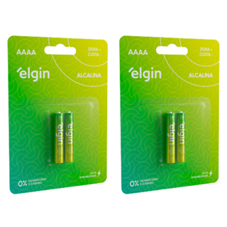 Kit com 2 Cartelas Pilha Alcalina AAAA Elgin Total 4 Unidades em Oferta na Shopee