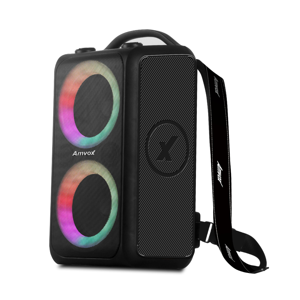 Caixa de Som Amplificada ACA 600 Amvox 600W Bagvox Black Duplo Woofer de 6,5" Bluetooth Bivolt em Oferta na Shopee