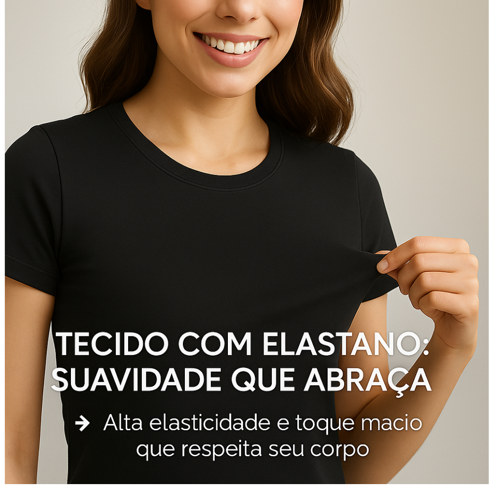 Blusa Segunda Pele Manga Curta Feminina kit 3 – Ideal para o Dia a Dia, Trabalho, Viagem e lazer