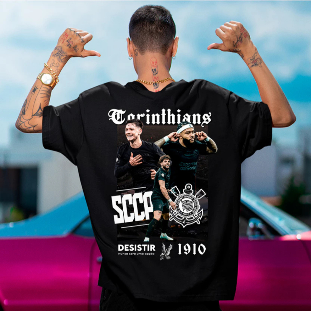 Camisa Camiseta Blusa Over Timâo Memphis Garro Yuri Corinthians Unissex