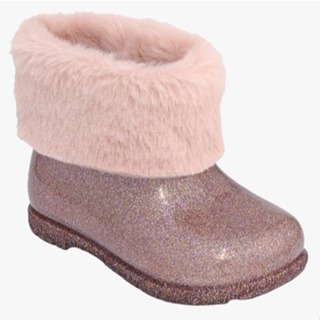 Bota Galocha Infantil feminina Menina Botinha Bebê  Pelo Glitter Cano Médio em Oferta na Shopee