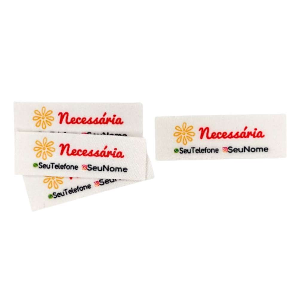 Etiquetas para Costura e Artesanato em Algodão Cru - 100und.